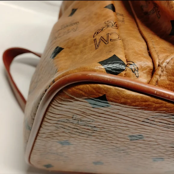 MCM BackPack Bag  Vicetos Monogram Brown PVC 1431R - Picture 6 of 9